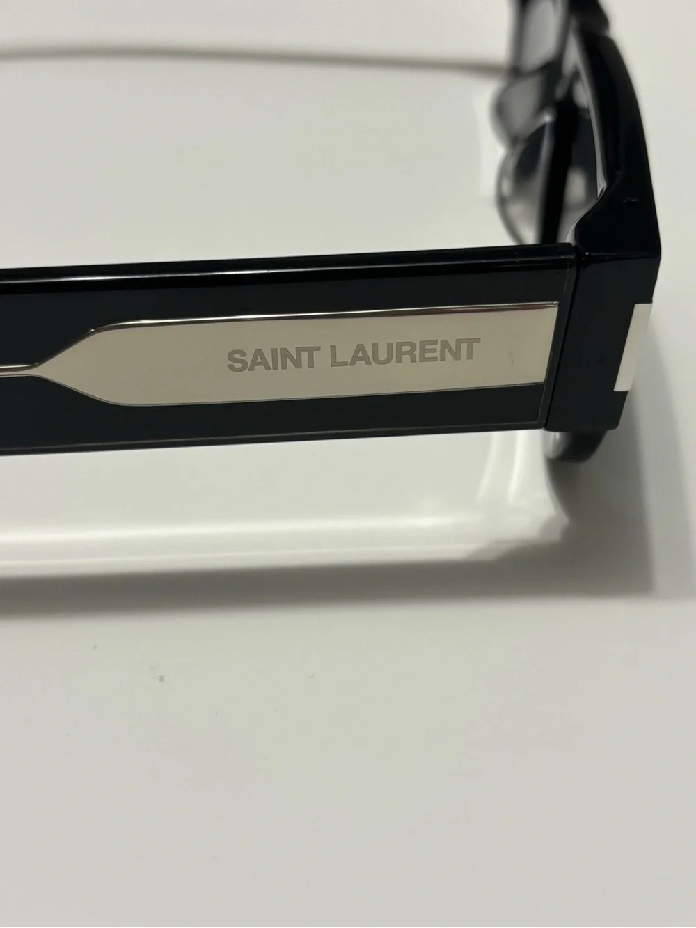 Saint Laurent SL 660/F 001 Black Rectangular Sunglasses 54-17-145 Japan
